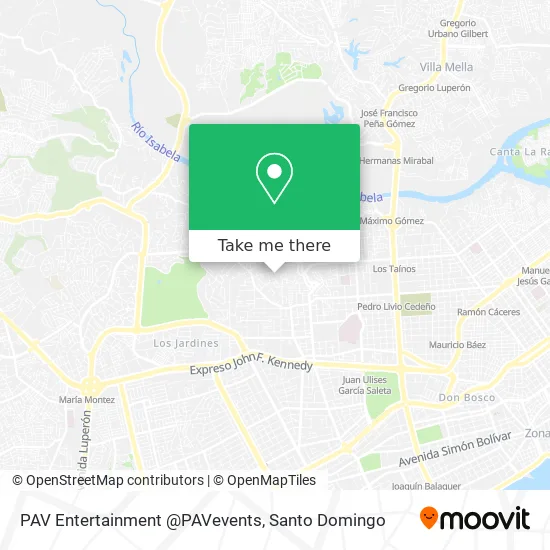 PAV  Entertainment @PAVevents map