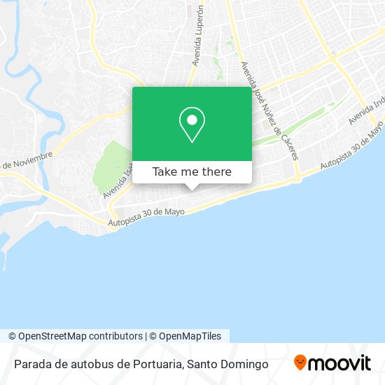 Parada de autobus de Portuaria map