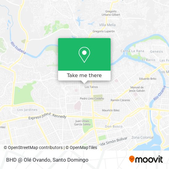 BHD @ Olé Ovando map