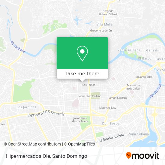 Mapa de Hipermercados Ole