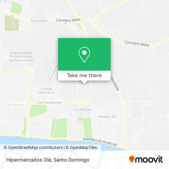 Hipermercados Olé map