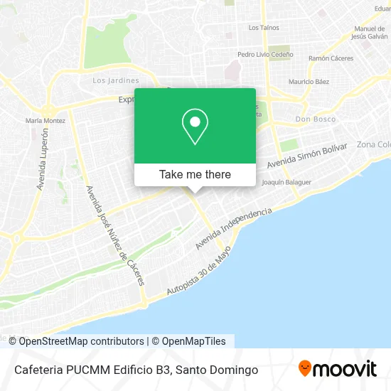 Cafeteria PUCMM Edificio B3 map