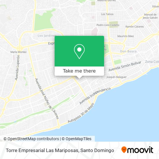 Mapa de Torre Empresarial Las Mariposas
