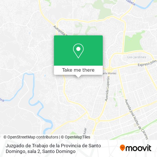 Juzgado de Trabajo de la Provincia de Santo Domingo, sala 2 map