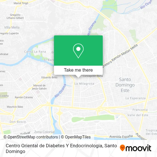 Centro Oriental de Diabetes Y Endocrinologia map