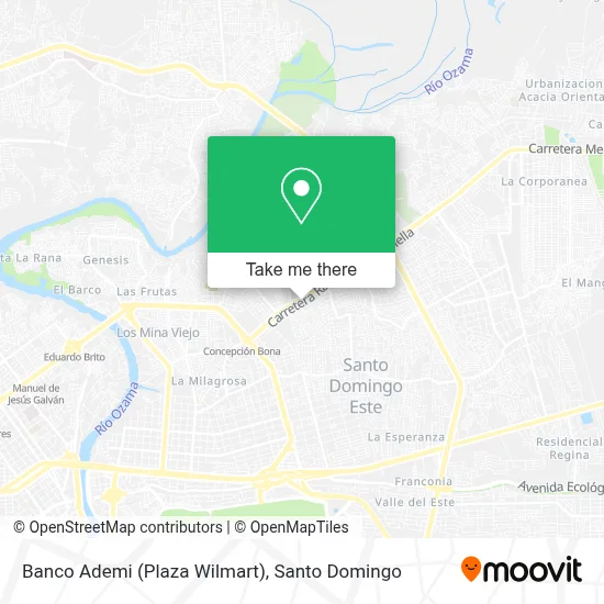 Mapa de Banco Ademi (Plaza Wilmart)