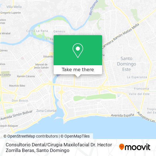 Mapa de Consultorio Dental / Cirugia Maxilofacial Dr. Hector Zorrilla Beras