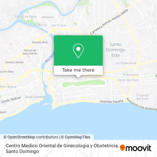 Centro Medico Oriental de Ginecologia y Obstetricia map
