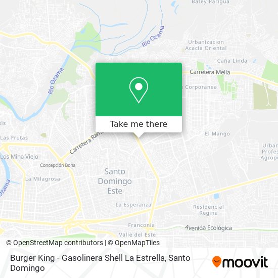 Burger King - Gasolinera Shell La Estrella map