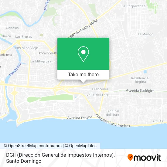 Mapa de DGII (Dirección General de Impuestos Internos)