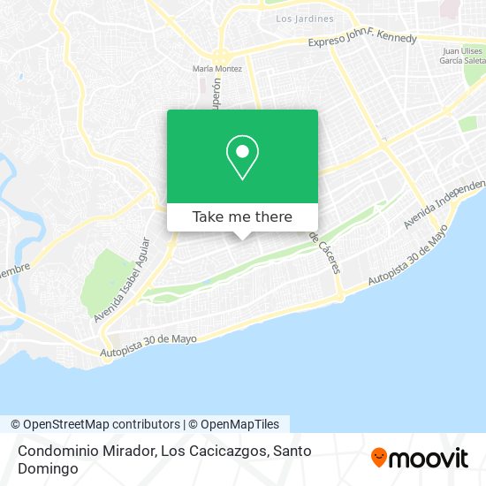 Condominio Mirador, Los Cacicazgos map