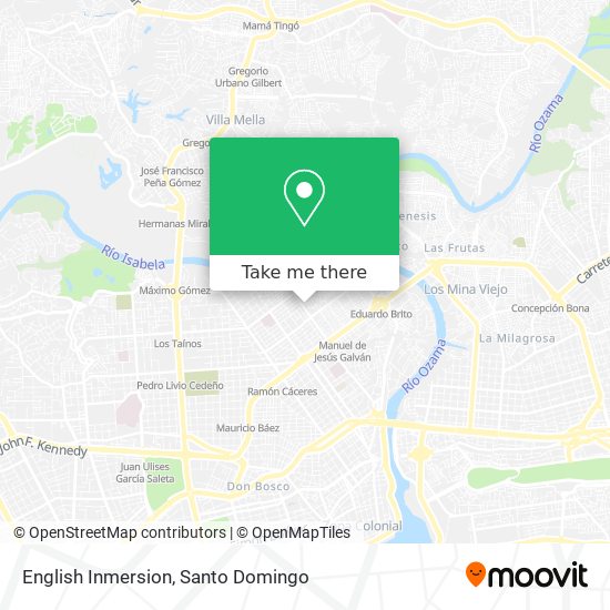English Inmersion map