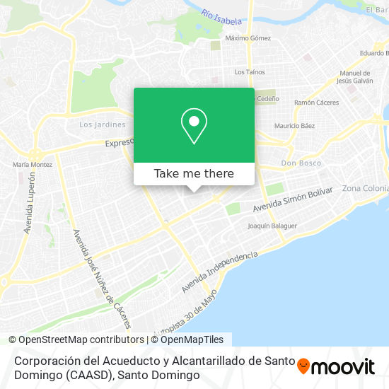 Corporación del Acueducto y Alcantarillado de Santo Domingo (CAASD) map