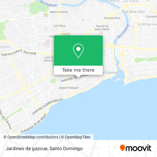 Jardines de gazcue map