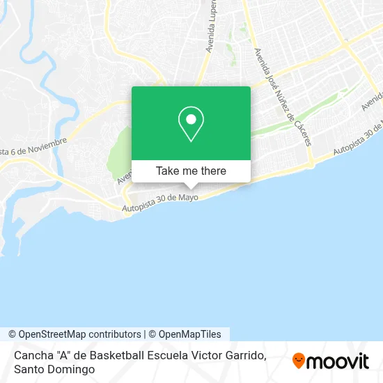 Mapa de Cancha "A" de Basketball Escuela Victor Garrido