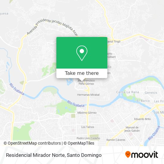 Residencial Mirador Norte map