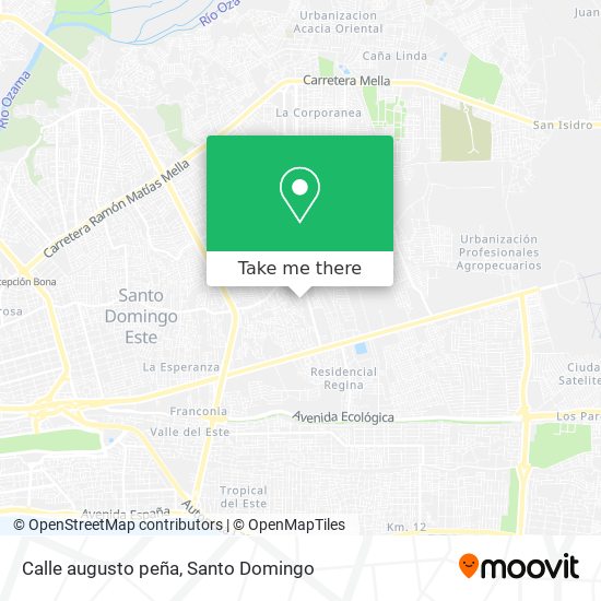 Calle augusto peña map