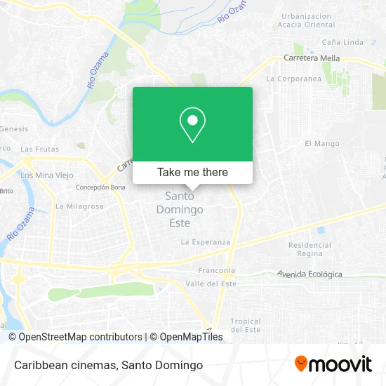 Caribbean cinemas map