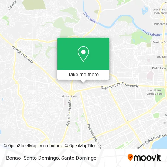 Bonao- Santo Domingo map