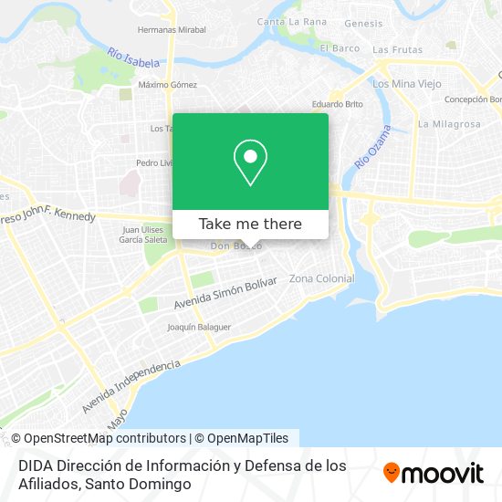 DIDA Dirección de Información y Defensa de los Afiliados map
