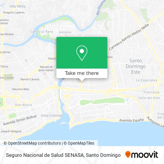 Seguro Nacional de Salud SENASA map