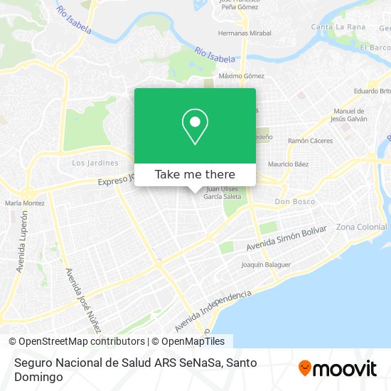 Seguro Nacional de Salud ARS SeNaSa map