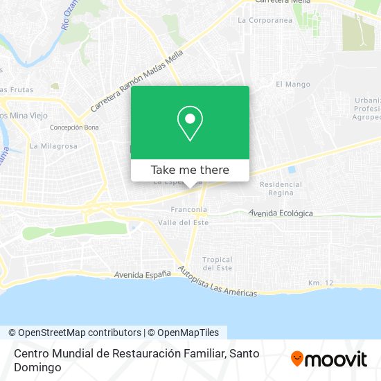 Centro Mundial  de Restauración Familiar map