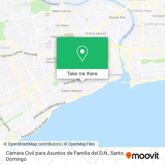 Cámara Civil para Asuntos de Familia del D.N. map