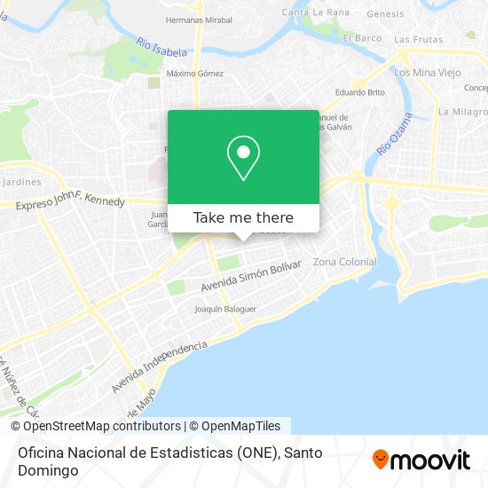 Mapa de Oficina Nacional de Estadisticas (ONE)