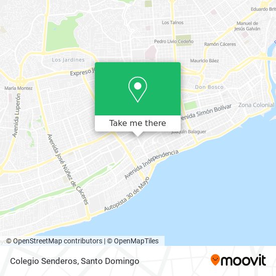 Colegio Senderos map