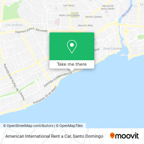 Mapa de American International Rent a Car