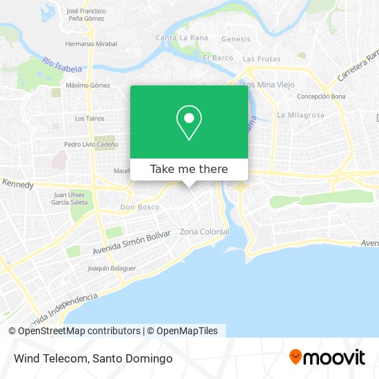 Mapa de Wind Telecom