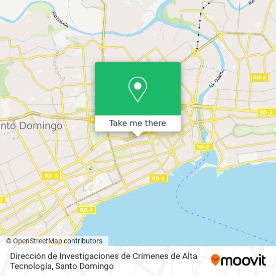 Dirección de Investigaciones de Crímenes de Alta Tecnología map