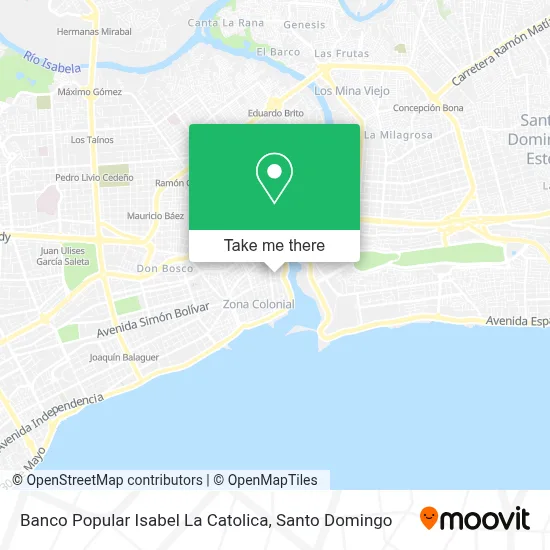 Mapa de Banco Popular Isabel La Catolica