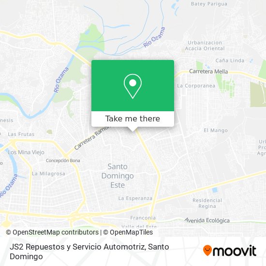 Mapa de JS2 Repuestos y Servicio Automotriz