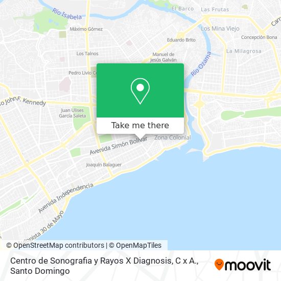 Centro de Sonografia y Rayos X Diagnosis, C x A. map
