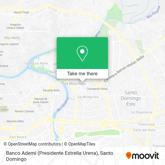 Mapa de Banco Ademi (Presidente Estrella Urena)