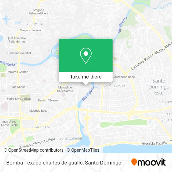 Mapa de Bomba Texaco charles de gaulle