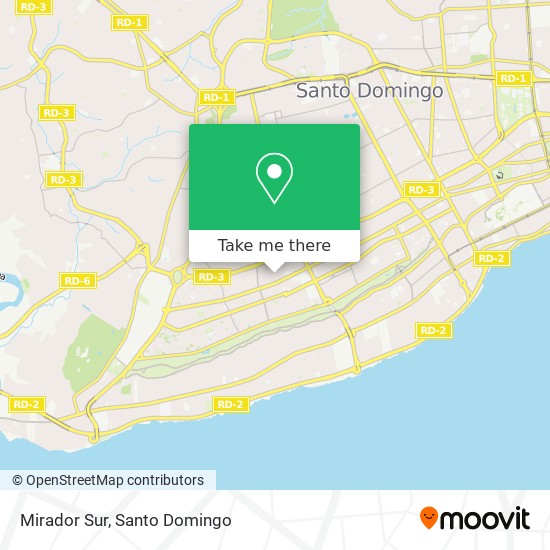 Mirador Sur map