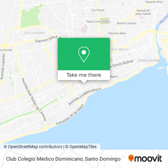 Club Colegio Médico Dominicano map