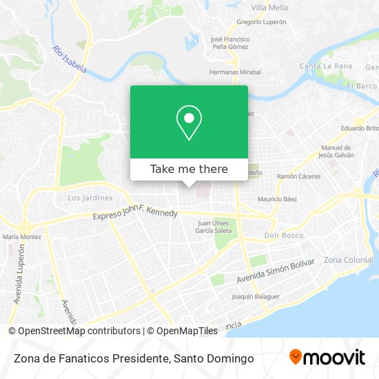 Mapa de Zona de Fanaticos Presidente