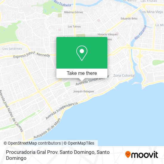 Procuradoria Gral Prov. Santo Domingo map