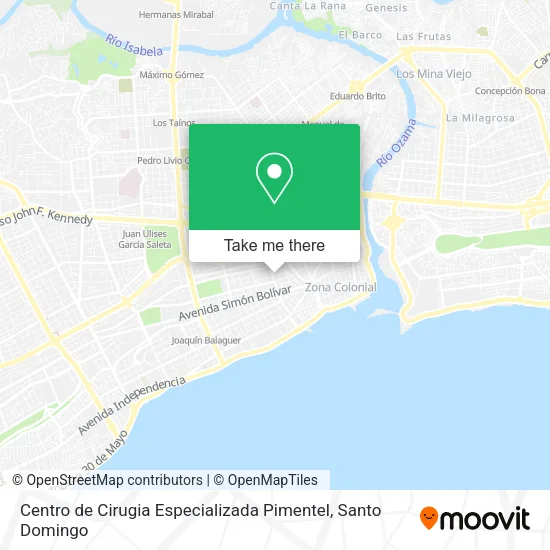 Mapa de Centro de Cirugia Especializada Pimentel