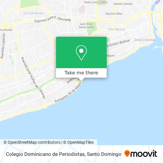 Mapa de Colegio Dominicano de Periodistas