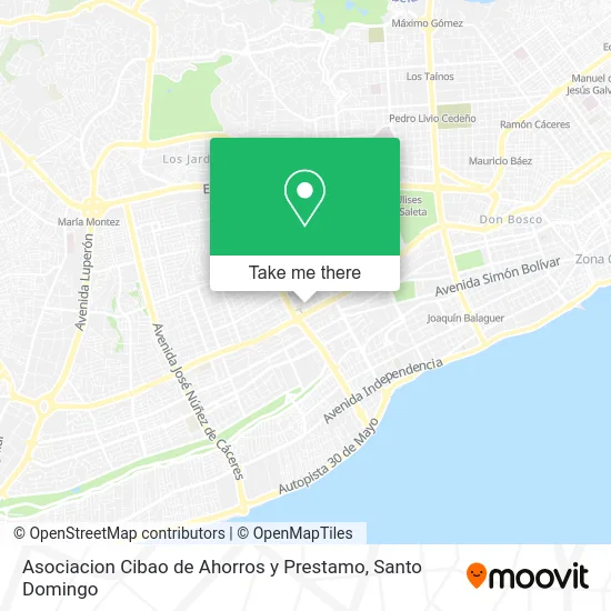 Mapa de Asociacion Cibao de Ahorros y Prestamo