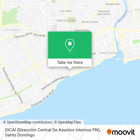 Mapa de DICAI  (Dirección Central De Asuntos Internos PN)