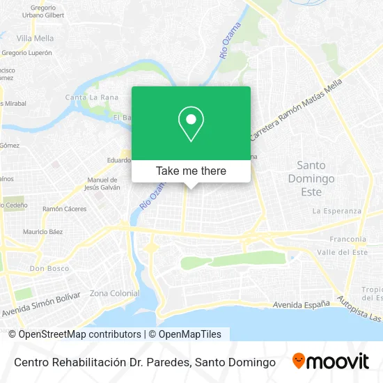 Centro Rehabilitación Dr. Paredes map