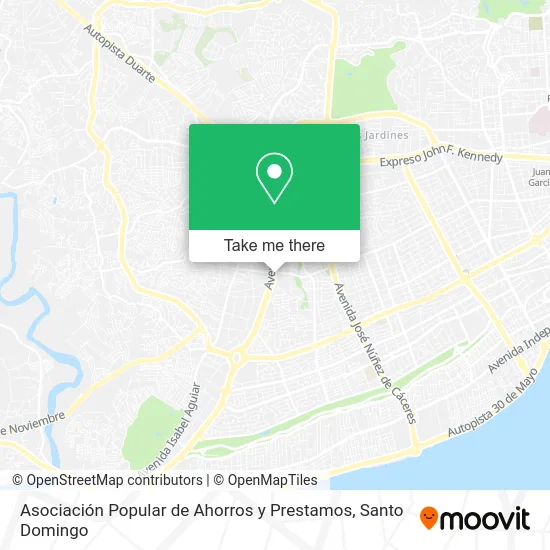 Mapa de Asociación Popular de Ahorros y Prestamos