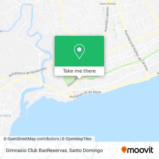 Gimnasio Club BanReservas map
