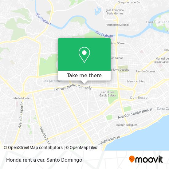 Honda rent a car map